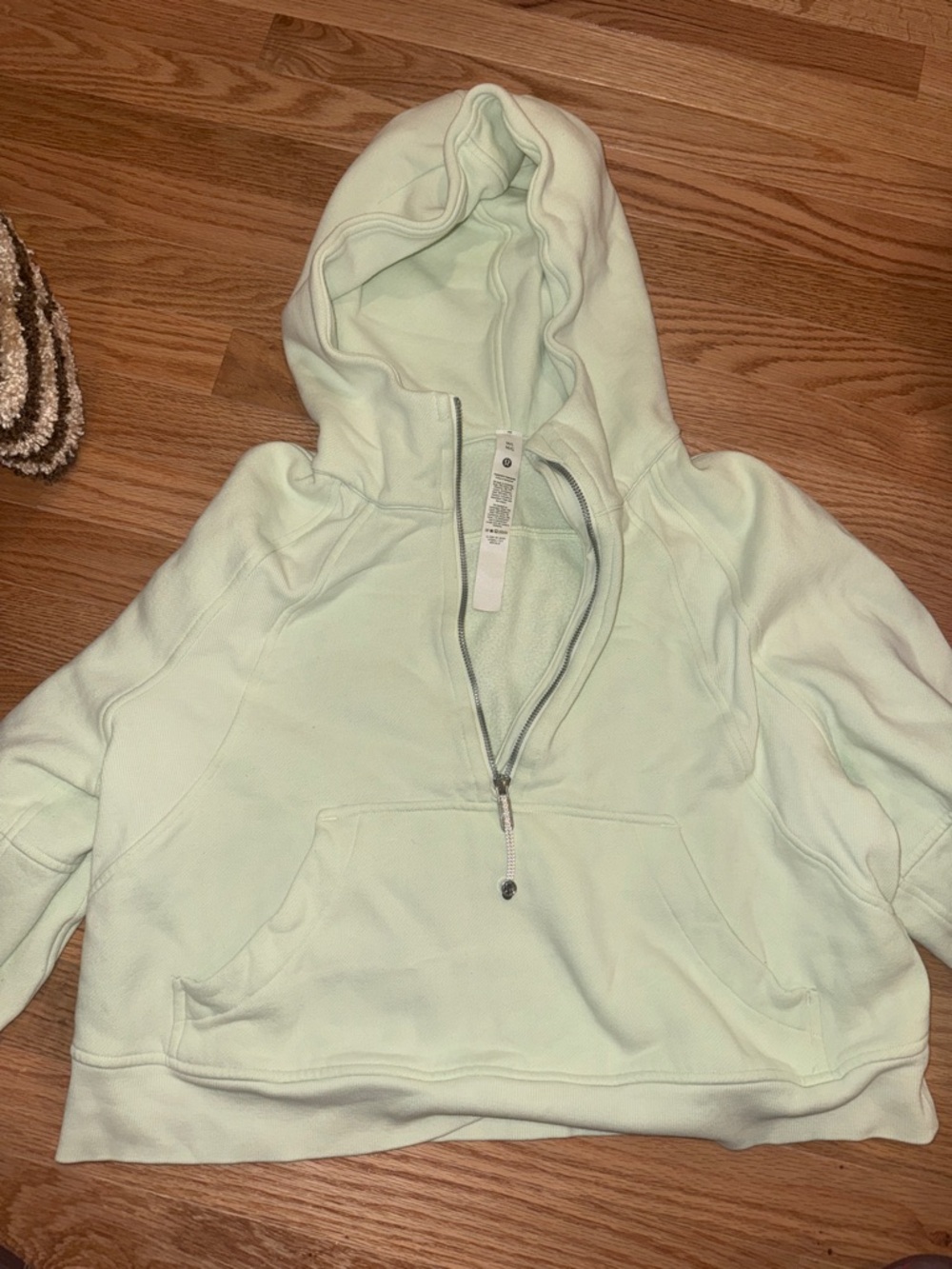 Lululemon Scuba Mint Green Half-Zip Hoodie Sweatshirt